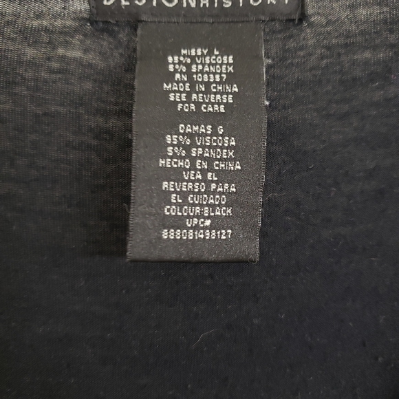 Design History Black long sleeve shirt - Picture 3 of 3